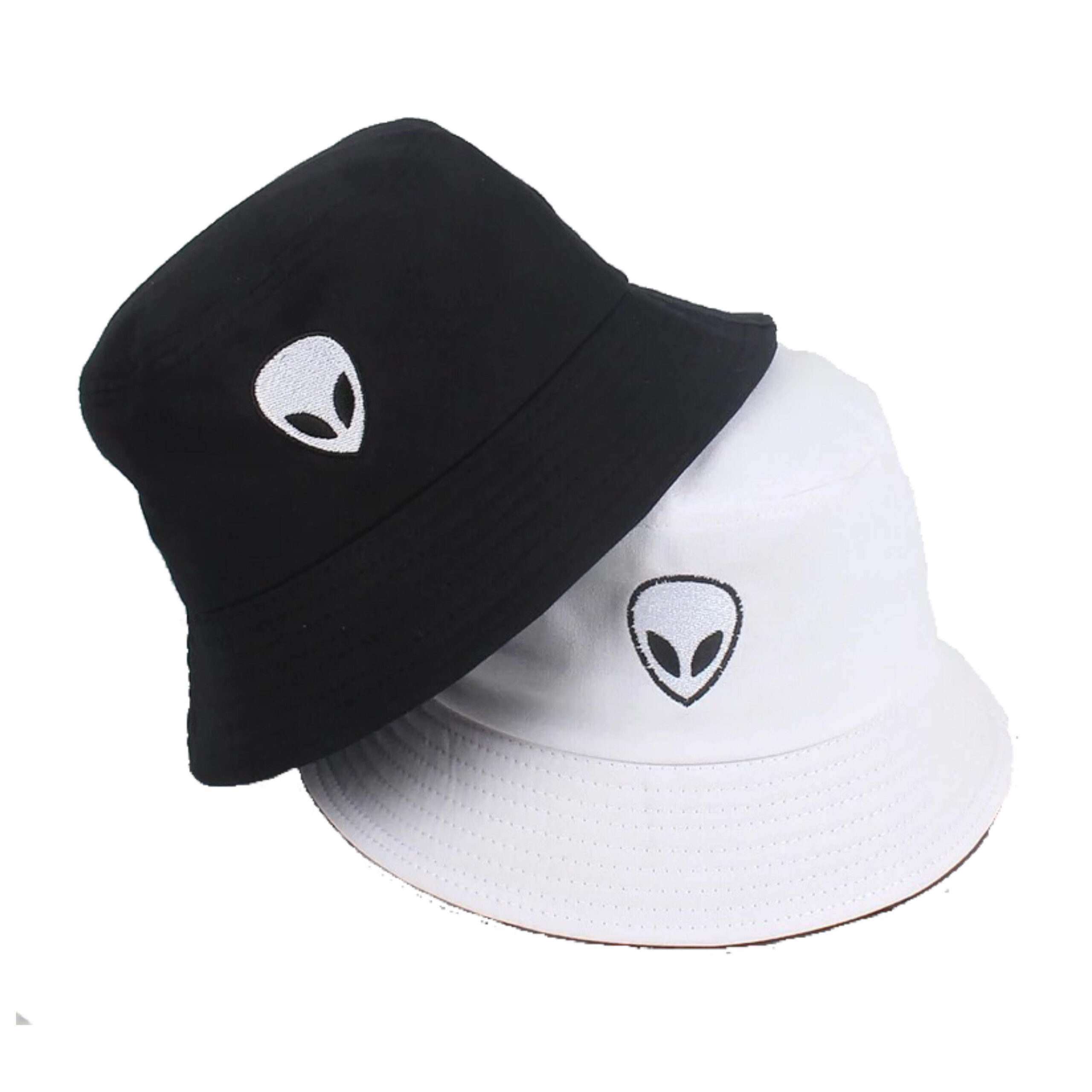 black alien bucket hat